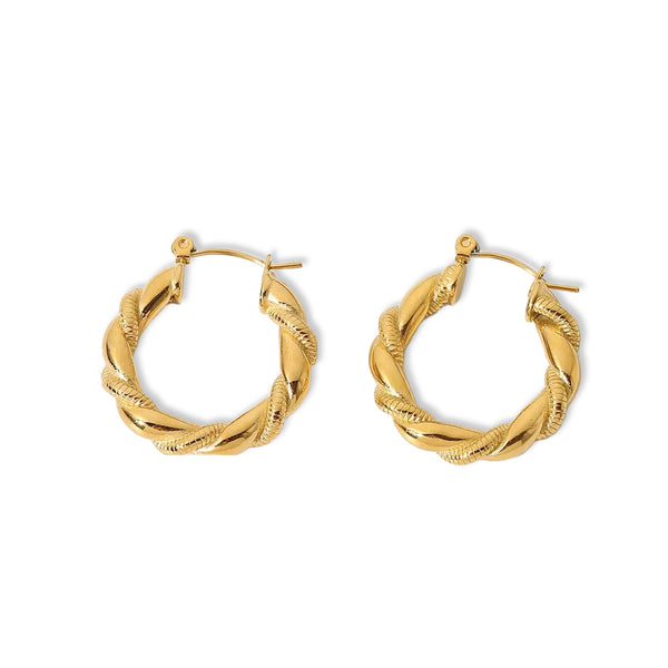 Twisting Hoop Earrings