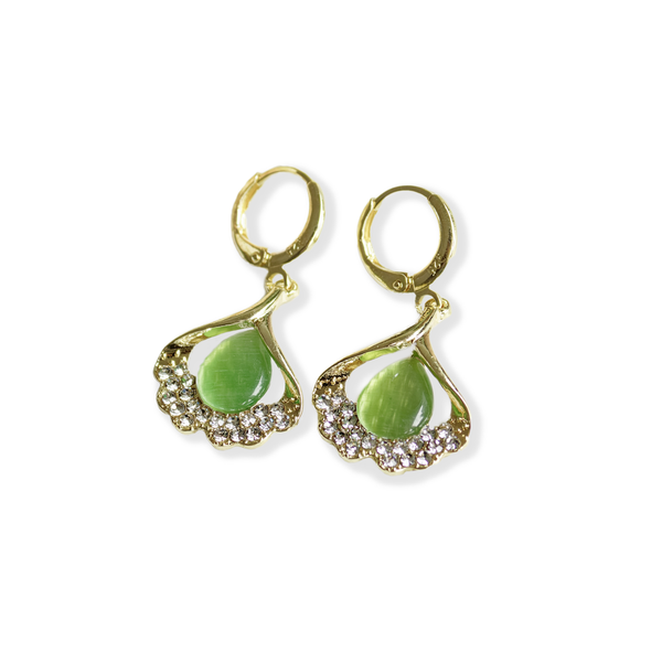 Green Opal Earrings