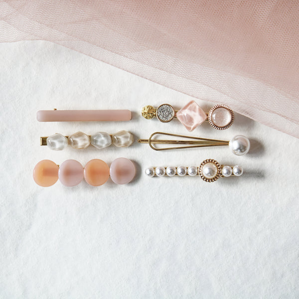Pastel Princess Hair Clips Set