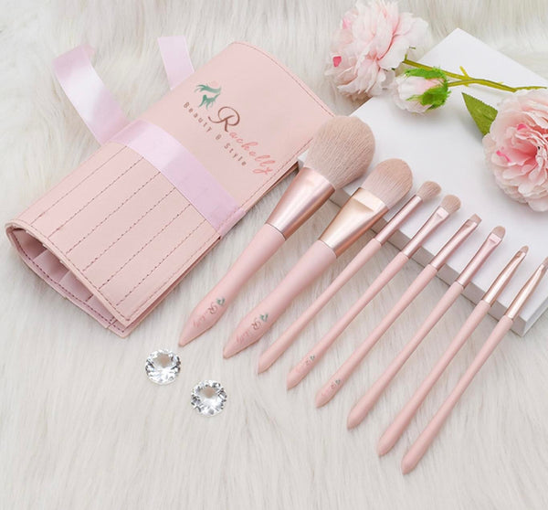 Rachelly Pink Makeup Brush Set