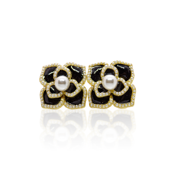 Silhouette Rose Stud Earrings