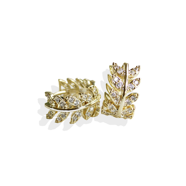 Sparkling Gold Circle Earrings