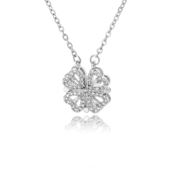 Silver Two Ways Clover Necklace